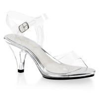 BELLE-308 elegante Fabulicious Damen Sandaletten transparent mit Lederinnensohle
