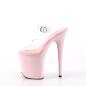 Preview: FLAMINGO-808 elegante Pleaser High-Heels Plateausandaletten transparent babypink