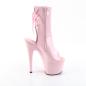 Preview: ADORE-1018 Pleaser High-Heels Plateaustiefeletten babypink Lack Fersen- Zehenoffen