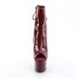 Preview: ADORE-1018 Pleaser high heels platform open toe ankle boot burgundy patent