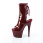 Preview: ADORE-1018 Pleaser high heels platform open toe ankle boot burgundy patent