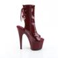 Preview: ADORE-1018 Pleaser high heels platform open toe ankle boot burgundy patent
