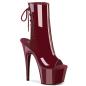 Preview: ADORE-1018 Pleaser high heels platform open toe ankle boot burgundy patent