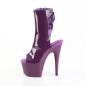 Preview: ADORE-1018 Pleaser high heels platform open toe ankle boot purple patent