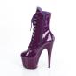 Preview: Sale ADORE-1020 Pleaser high heels platform lace-up ankle boot purple patent 39