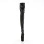 Preview: ADORE-4000 Pleaser Damen High Heels Plateauoverkneestiefel schwarz Stretch Lederoptik