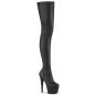 Preview: ADORE-4000 Pleaser Damen High Heels Plateauoverkneestiefel schwarz Stretch Lederoptik