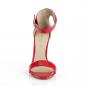 Preview: Sale AMUSE-10 Pleaser High-Heels Sandaletten rot Lack mit Fesselriemchen 38