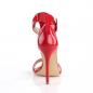 Preview: Sale AMUSE-10 Pleaser High-Heels Sandaletten rot Lack mit Fesselriemchen 38
