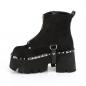 Preview: Sale ASHES-100 DemoniaCult Platform cut out ankle boot black vegan-suede silver studs 36