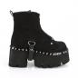 Preview: Sale ASHES-100 DemoniaCult Platform cut out ankle boot black vegan-suede silver studs 36