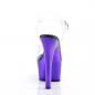 Preview: ASPIRE-608 Pleaser High-Heels vegane Plateausandaletten klar lila chrom