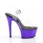 Preview: ASPIRE-608 Pleaser High-Heels vegane Plateausandaletten klar lila chrom