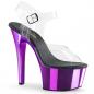 Preview: ASPIRE-608 Pleaser High-Heels vegane Plateausandaletten klar lila chrom