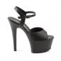 Preview: Sale ASPIRE-609 Pleaser high heels vegan platform ankle strap sandal black matte 40