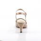 Preview: Sale BELLE-309 sexy Fabulicious Damen Sandaletten hautfarben Lack mit Lederinnensohle 36