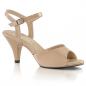 Preview: Sale BELLE-309 sexy Fabulicious Damen Sandaletten hautfarben Lack mit Lederinnensohle 36