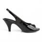 Preview: Sale BELLE-368 Fabulicious Damen Peep Toe Slingback Pumps schwarz Lack 36
