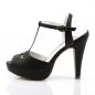 Preview: Sale BETTIE-23 Pin Up Couture Plateau T-Riemchen High-Heels Sandalette schwarz Lederoptik 35