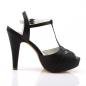 Preview: Sale BETTIE-23 Pin Up Couture Plateau T-Riemchen High-Heels Sandalette schwarz Lederoptik 35