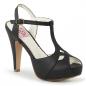 Preview: Sale BETTIE-23 Pin Up Couture Plateau T-Riemchen High-Heels Sandalette schwarz Lederoptik 35