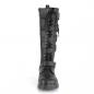 Preview: Sale BOLT-425 DemoniaCult Unisex 20-eyelet lace-up vegan boot black 5 buckled panels 38