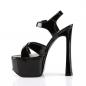 Preview: CANDY-40 Devious Damen High Heels Plateausandaletten gekreuzte Riemen schwarz Lack