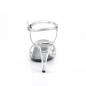 Preview: CARESS-416 Fabulicious High-Heels Sandaletten silber Metallic mit Strassriemchen