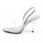 Preview: CARESS-450 sexy Fabulicious High-Heels Slingback Sandaletten transparent silber