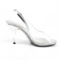 Preview: CARESS-450 sexy Fabulicious High-Heels Slingback Sandaletten transparent silber