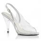 Preview: CARESS-450 sexy Fabulicious High-Heels Slingback Sandaletten transparent silber