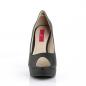 Preview: Sale CHLOE-01 Pleaser high heels platform peep toe pump black vegan leather 43
