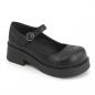 Preview: Sale CRUX-07 DemoniaCult Damen Gothic Schuhe schwarz Lederoptik Lochreihenmuster 38