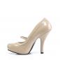 Preview: Sale CUTIEPIE-02 Pin Up Couture High-Heels Mary Jane Riemchenpumps creme Lack 39