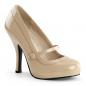 Preview: Sale CUTIEPIE-02 Pin Up Couture High-Heels Mary Jane Riemchenpumps creme Lack 39