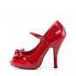 Preview: Sale CUTIEPIE-08 Pin Up Couture High-Heels Peep-Toe Riemchenpumps rot Lack mit Schleife 39