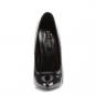 Preview: Sale DAGGER-01 elegante Devious High Heels Pumps Stiletto-Metallabsatz schwarz Lack 40