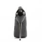 Preview: Sale DAGGER-01 elegante Devious High Heels Pumps Stiletto-Metallabsatz schwarz Lack 40