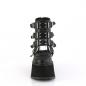 Preview: Sale DAMNED-105 DemoniaCult Damen Schnallenriemen Plateaustiefeletten schwarz Lederoptik 39