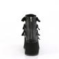 Preview: Sale DAMNED-105 DemoniaCult Damen Schnallenriemen Plateaustiefeletten schwarz Lederoptik 39