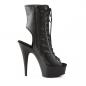 Preview: Sale DELIGHT-1016 Pleaser High Heels Peep Toe Plateaustiefeletten schwarz matt 39