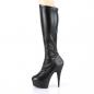 Preview: Sale DELIGHT-2000 Pleaser high heels platform stretch knee boots black matte 43