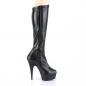 Preview: Sale DELIGHT-2000 kniehohe Pleaser High Heels Stretch Stiefel schwarz Lederoptik 43