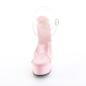 Preview: DELIGHT-608 sexy Pleaser Damen High-Heels Plateausandaletten transparent babypink