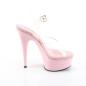 Preview: DELIGHT-608 sexy Pleaser Damen High-Heels Plateausandaletten transparent babypink