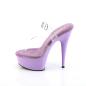 Preview: DELIGHT-608 sexy Pleaser Damen High-Heels Plateausandaletten transparent lavendel