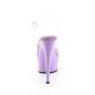 Preview: DELIGHT-608 sexy Pleaser Damen High-Heels Plateausandaletten transparent lavendel