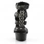 Preview: Sale DELIGHT-658 Pleaser High-Heels Plateausandaletten schwarz matt T-Riemchen 41