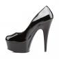 Preview: Sale DELIGHT-685 Pleaser Damen Stilettoabsatz High-Heels Plateaupumps schwarz Lack 38