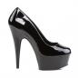 Preview: Sale DELIGHT-685 Pleaser Damen Stilettoabsatz High-Heels Plateaupumps schwarz Lack 38